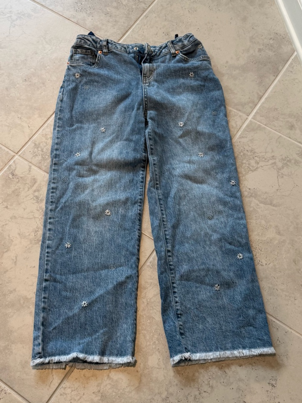 Cat & Jack Light Blue Stretch Wide Leg Jeans